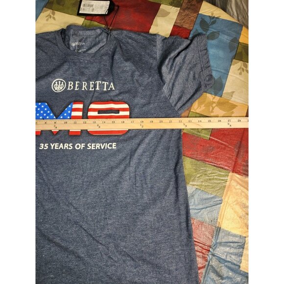 Beretta Shirt Men's Size L  Blue Crew Neck  Short Sleeve Casual Graphic Print 25 - Picture 4 of 8